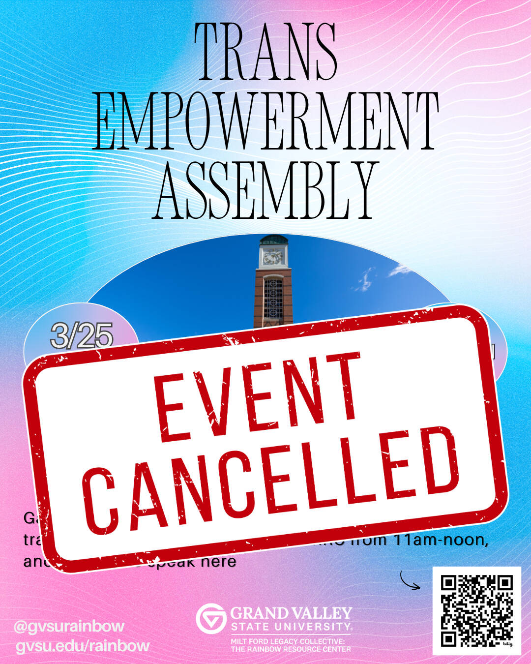 TWOV empowerment assembly cancelled